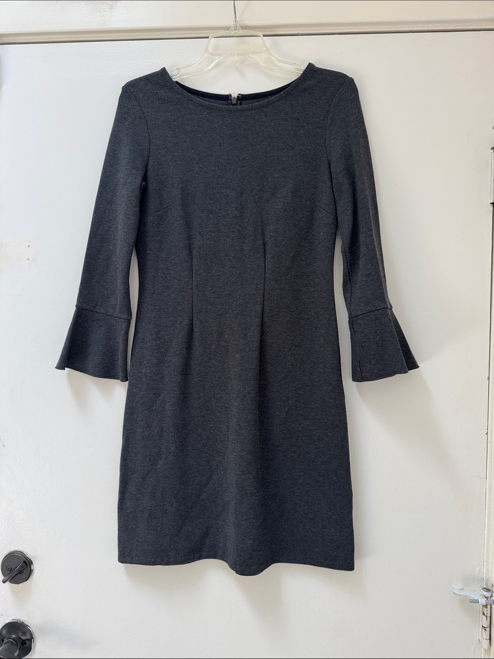 Madewell Charcoal Gray Bell Sleeve Dress